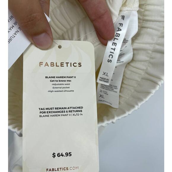 Fabletics Womens White Blaine Harem Jogger Sweatpants Pants NEW Size XL - Picture 6 of 12